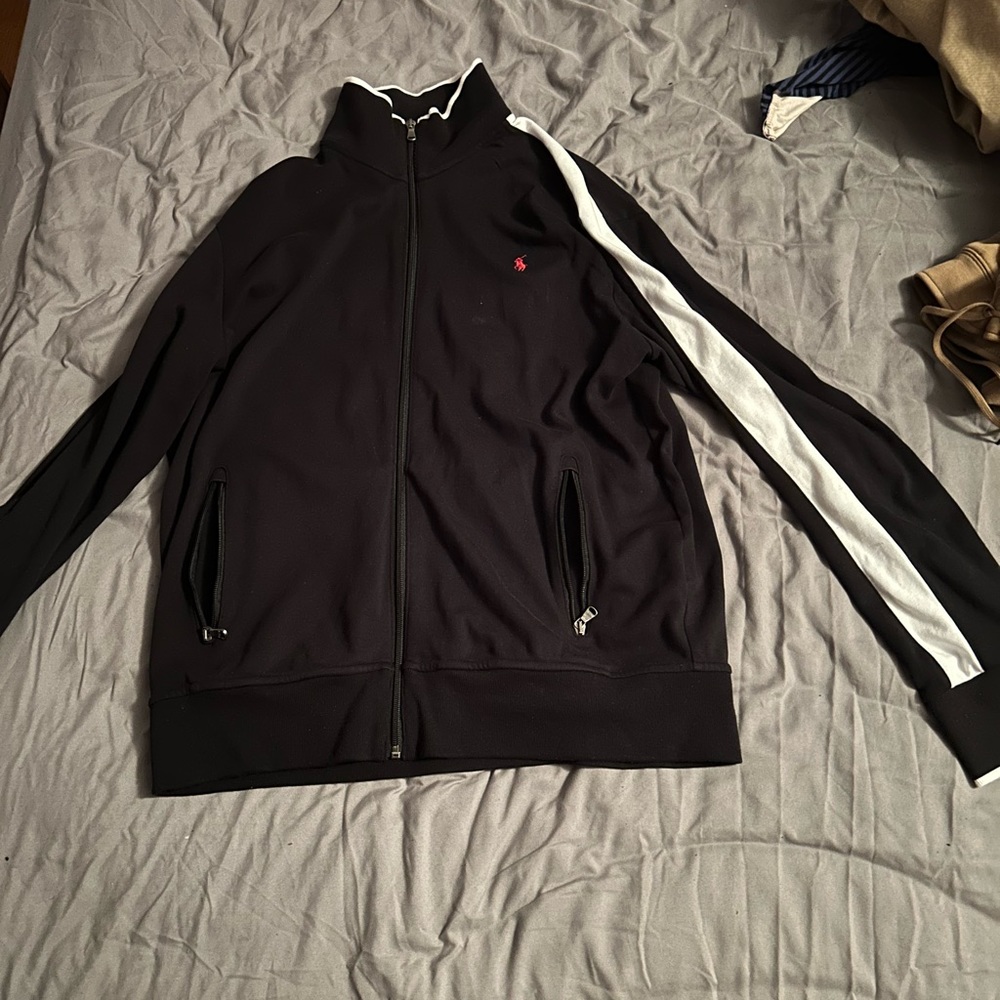 Large Cotton Interlock Track Jacket By Polo Ralph Lauren